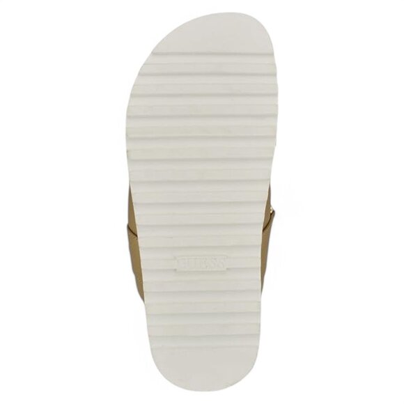 Guess Women's Fabula Lug-Sole Logo Footbed Sandals - Gold - Picture 4 of 5